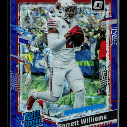 2023 Panini Donruss Optic Garrett Williams #203 Blue Scope Prizm