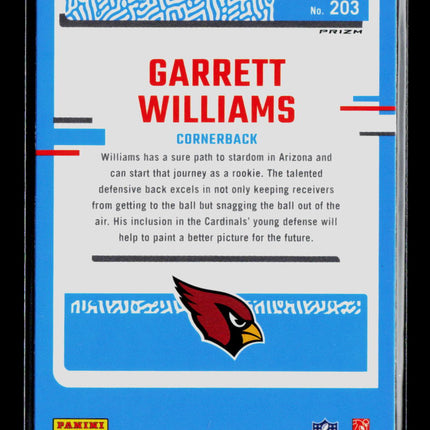 2023 Panini Donruss Optic Garrett Williams #203 Blue Scope Prizm