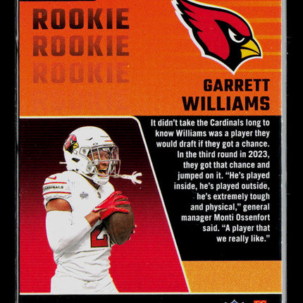 2023 Panini Zenith Garrett Williams #141 1st Down 010/100 RC