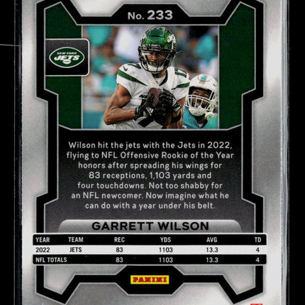 2023 Panini Prizm Garrett Wilson #233 Orange Disco