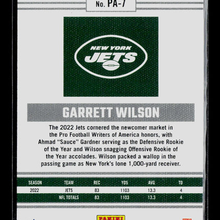 2023 Panini Chronicles Garrett Wilson #PA-7 RC