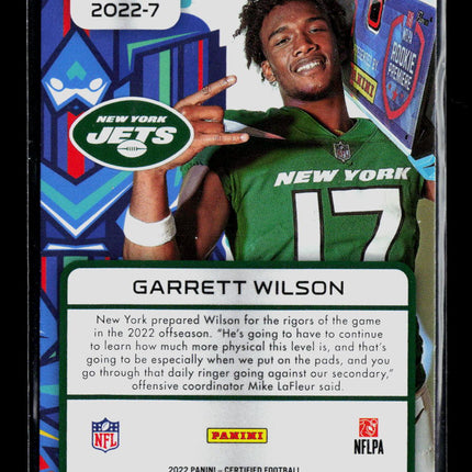 2022 Panini Certified Football Garrett Wilson #2022-7 RC