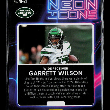 2023 Panini Select Neon Icons Garrett Wilson #NI-21 RC