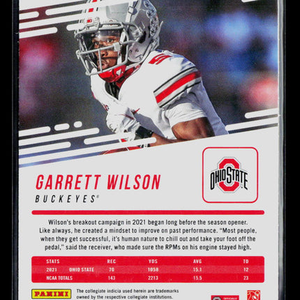 2022 Panini Chronicles Prestige Draft Picks Garrett Wilson #7 RC