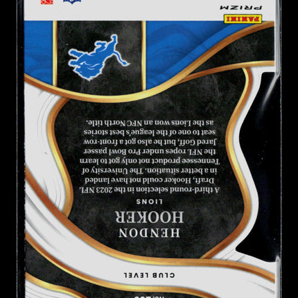 2024 Panini Select Hendon Hooker #268 Prizm RC Silver