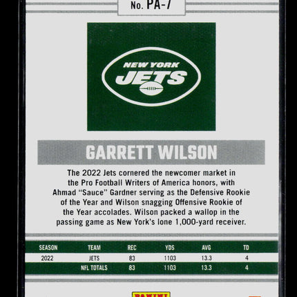2023 Panini Chronicles Football Garrett Wilson #PA-7 RC