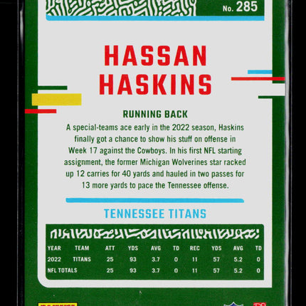2023 Donruss Hassan Haskins #285 Press Proof Gold 34/50