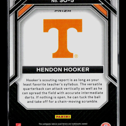 2023 Panini Prizm Draft Picks Student Orientation Hendon Hooker #SO-5 Yellow Ice