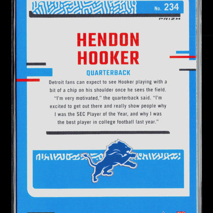 2023 Donruss Optic Hendon Hooker #234 Purple Shock