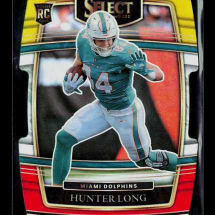 2022 Panini Select Football Hunter Long #93 RC Yellow Red
