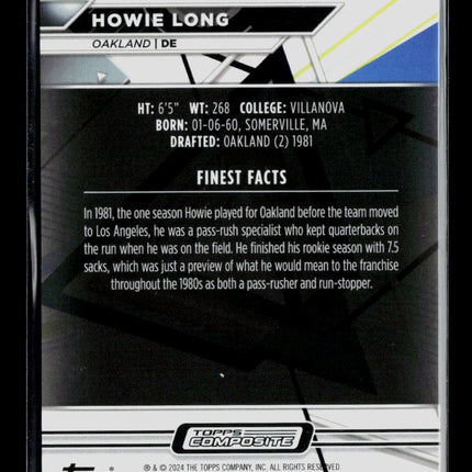 2024 Topps Composite Finest Howie Long #226 Blue 102/150