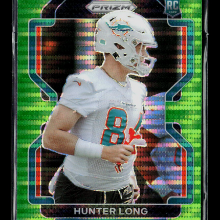 2021 Panini Prizm Hunter Long #414 Green Pulsar RC