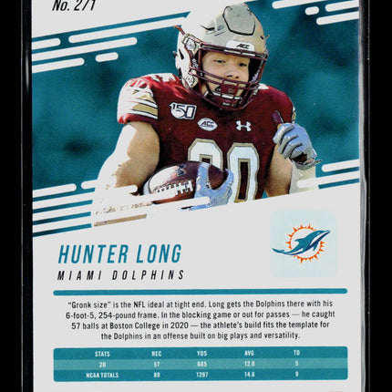 2021 Panini Prestige Hunter Long #271 Xtra Points Green RC 016/199