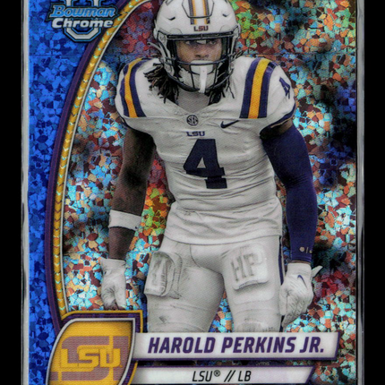 2024 Bowman Chrome University Harold Perkins Jr. #194 Blue Speckle /175