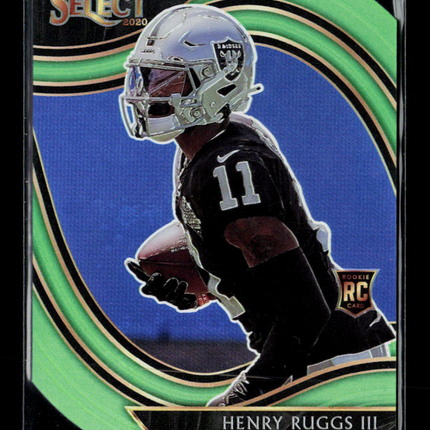 2020 Panini Select Football Henry Ruggs III #358 Green Prizm RC
