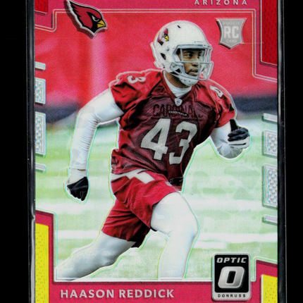 2017 Donruss Optic Haason Reddick #146 RC Red Yellow