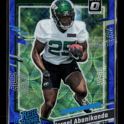 2023 Panini Donruss Optic Israel Abanikanda #379 Blue Scope