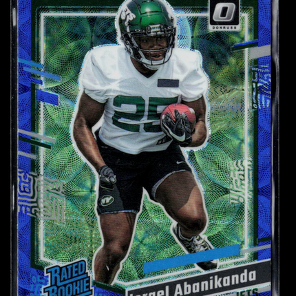2023 Panini Donruss Optic Israel Abanikanda #379 Blue Scope