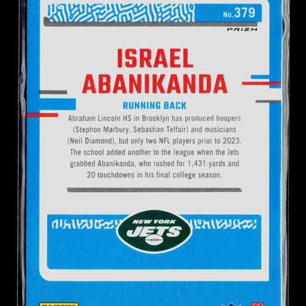 2023 Panini Donruss Optic Israel Abanikanda #379 Blue Scope