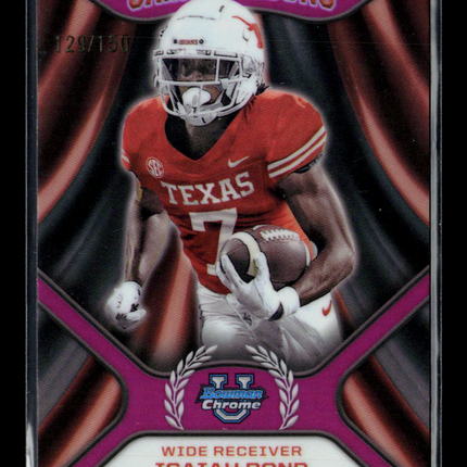 2024 Bowman Chrome University Campus Icons Isaiah Bond #CI-2 Pink 129/150