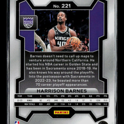 2023 Panini Prizm Harrison Barnes #221 Ice