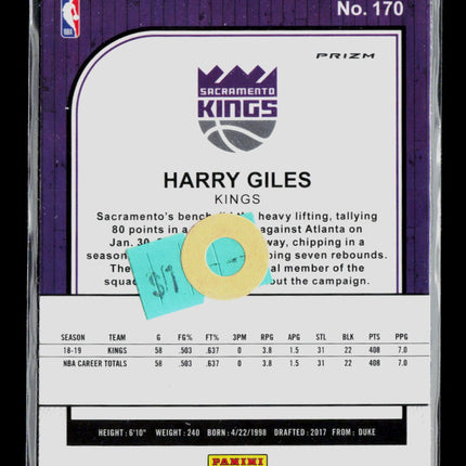 2020 Panini Hoops Premium Stock Harry Giles III #170 Purple Disco Prizm