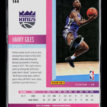 2018 Panini Status Harry Giles #144 RC 024/149