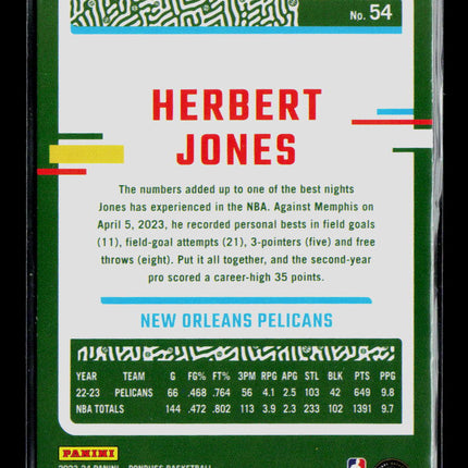 2023 Donruss Herbert Jones #54 Green Laser