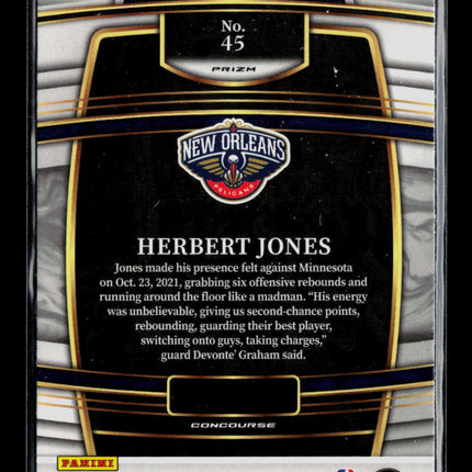 2022 Panini Select Herbert Jones #45 RC
