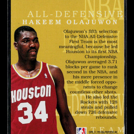 1994 Fleer All-Defensive Hakeem Olajuwon #3 of 10