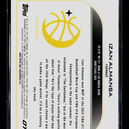 2024 Topps Chrome Overtime Elite Izan Almansa #64 Blue Sapphire
