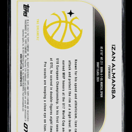 2023 Topps Chrome Overtime Elite Izan Almansa #57 Blue Sapphire