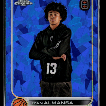 2023 Topps Chrome Overtime Elite Izan Almansa #57 Blue Sapphire Refractor