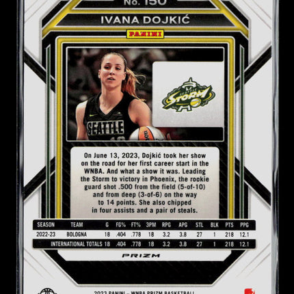 2023 Panini Prizm WNBA Ivana Dojkić #150 RC Silver