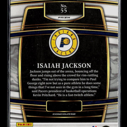 2022 Panini Select Isaiah Jackson #55 Concourse RC