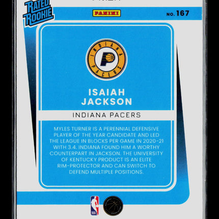 2022 Panini Donruss Optic Isaiah Jackson #167 Red Mojo Prizm