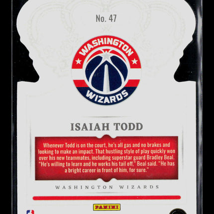 2022 Panini Crown Royale Isaiah Todd #47 Red