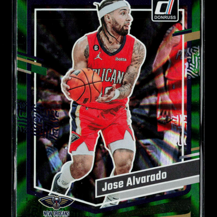 2023 Donruss Basketball Jose Alvarado #77 Green Laser
