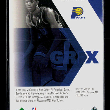 1999 Upper Deck HoloGrFX Jonathan Bender #87 AU AuSOME
