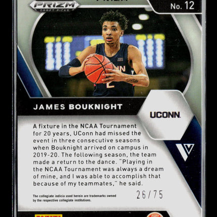 2021 Panini Prizm Draft Picks James Bouknight #12 Purple 26/75 RC