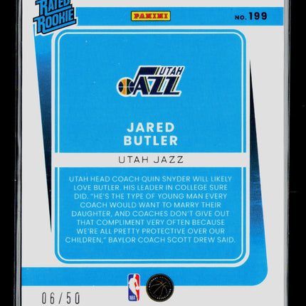 2022 Panini Donruss Optic Jared Butler #199 Blue Circles 06/50