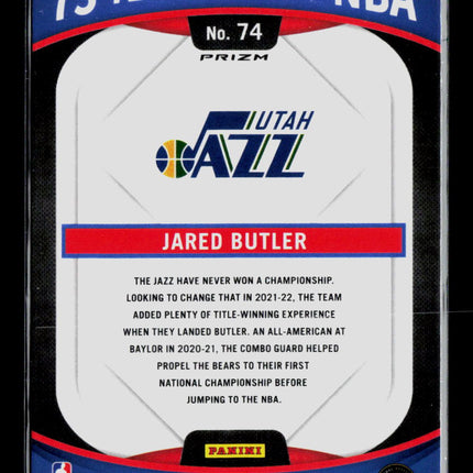 2021 Panini Select 75 Years of the NBA Jared Butler #74