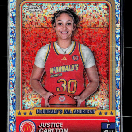 2024 Topps Chrome McDonald's All American Justice Carlton #65