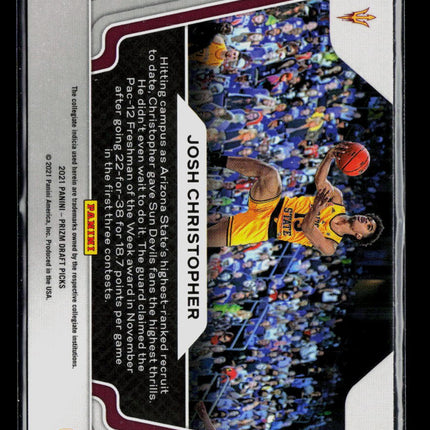 2021 Panini Prizm Draft Picks Widescreen Josh Christopher #11 RC