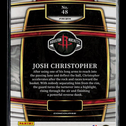 2022 Panini Select Josh Christopher #48 Green Purple RC