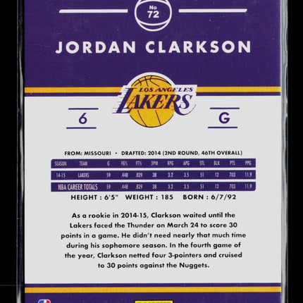 2016 Donruss Jordan Clarkson #72 9/32