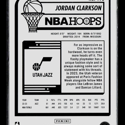 2023 Panini NBA Hoops Jordan Clarkson #176 Purple