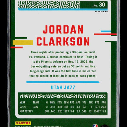 2024 Panini Donruss Optic Jordan Clarkson #30