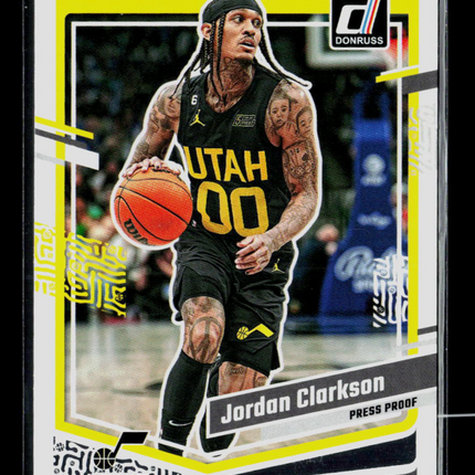 2023 Donruss Jordan Clarkson #113 Press Proof Yellow