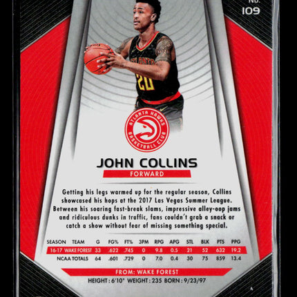 2017 Panini Prizm John Collins #109 RC